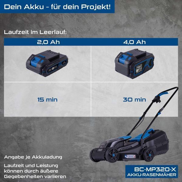 Газонокосарка акумуляторна Scheppach BC-MP320-X Set L 5911413403 фото